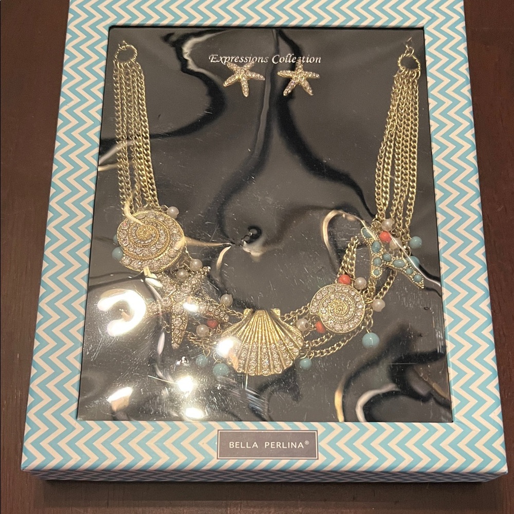 Bella Perlina Gold and Silver Layered Necklace